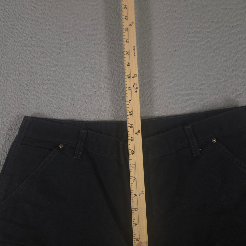 Carhartt Pants Mens 38x30 Black Loose Straight Washed Duck Double-Front Dungaree - Picture 4 of 15